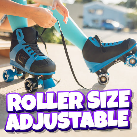 SIZE ADJUSTABLE ROLLER SKATES