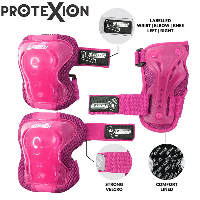 ProteXion Pink KIDS Safety Pads - Three Piece Set