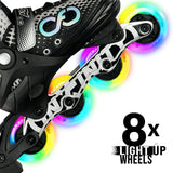 ALPHA Black Size Adjustable Inline Skates