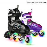 ALPHA Black Size Adjustable Inline Skates