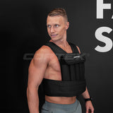 CORTEX 20kg Adjustable Weight Vest with 1kg Increments in Black