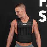 CORTEX 20kg Adjustable Weight Vest with 1kg Increments in Black