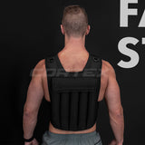 CORTEX 20kg Adjustable Weight Vest with 1kg Increments in Black