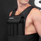 CORTEX 20kg Adjustable Weight Vest with 1kg Increments in Black