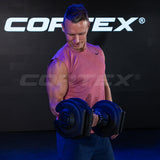 CORTEX Revolock V2 80kg Pair Set Adjustable Steel Dumbbell Barbell All-in-One