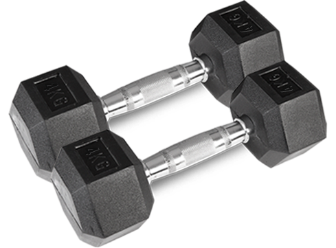 CORTEX Hex Dumbbell 56kg Set with Stand (4, 6, 8, 10kg Pairs)