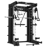 CORTEX SM-26 6-in-1 Power Rack with Dual Stack Smith & Cable Machine + Jammer Arms + Chest Fly Attachment + 30kg Weights Add On + BN-9 Bench + Ultimate Olympic Bumper Weight Plate & Barbell Package