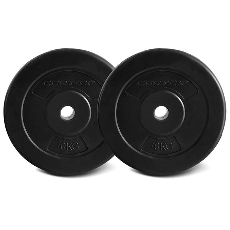 CORTEX 10kg EnduraShell Standard Weight Plates 25mm (2 Pack)