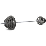 CORTEX 90kg Tri-Grip Standard Barbell Weight Set with Weight Tree 25mm