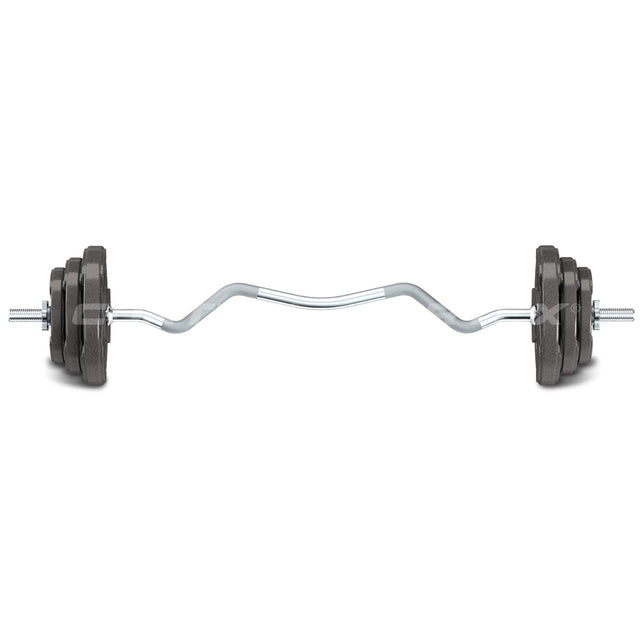 CORTEX 40kg Curl Bar Standard Weight Set 25mm