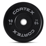 CORTEX 10kg Black Series V2 50mm Rubber Olympic Bumper Plate (Pair)