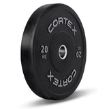 CORTEX 20kg Black Series V2 50mm Rubber Olympic Bumper Plate (Pair)