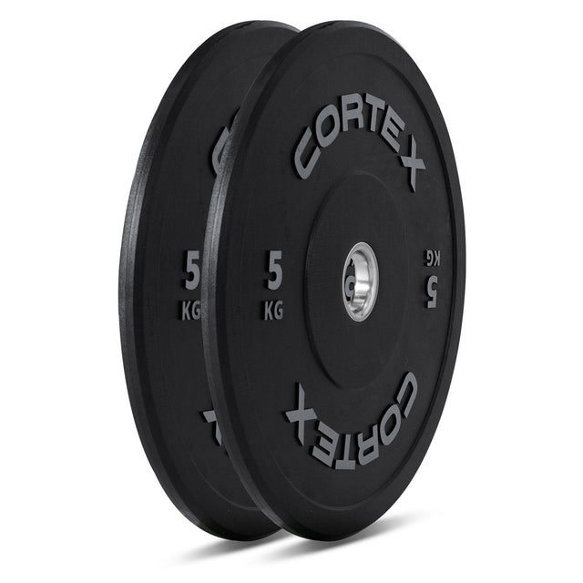 CORTEX 150kg Black Series V2 Rubber Olympic Bumper Plate Set 50mm