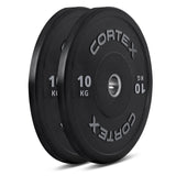 CORTEX 150kg Black Series V2 Rubber Olympic Bumper Plate Set 50mm