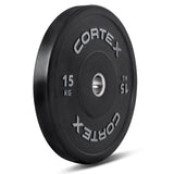 CORTEX 150kg Black Series V2 Rubber Olympic Bumper Plate Set 50mm