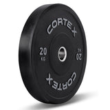 CORTEX 150kg Black Series V2 Rubber Olympic Bumper Plate Set 50mm