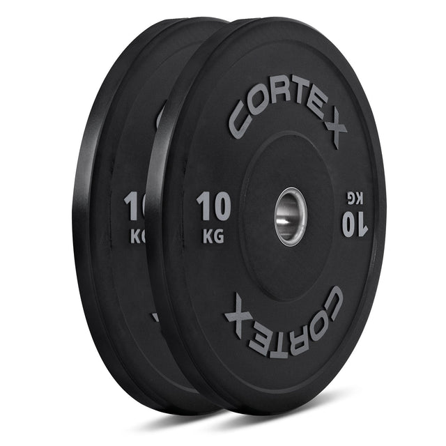 CORTEX 170kg Black Series V2 Rubber Olympic Bumper Plate Set 50mm with SPARTAN205 Barbell