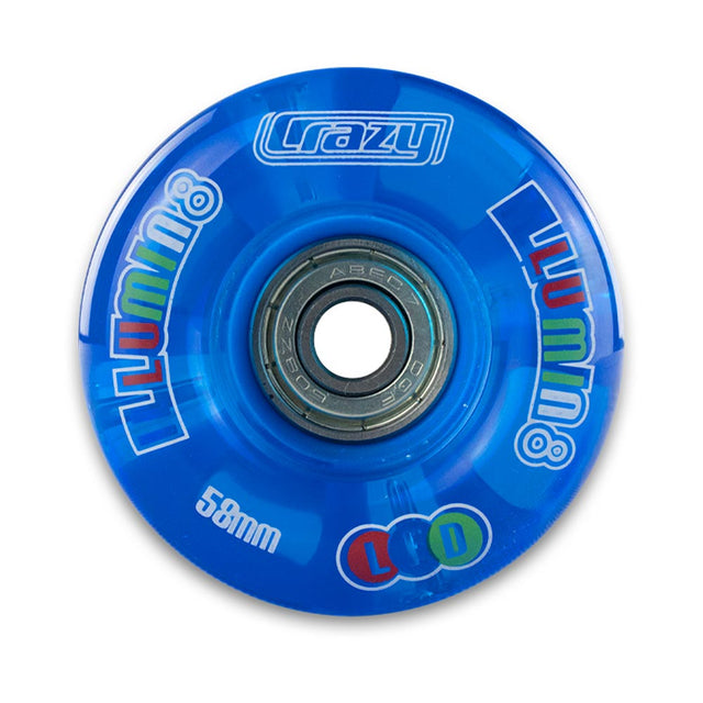 iLLUMIN8 Blue LED Light Up Roller Skate Wheels