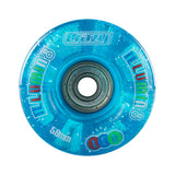 iLLUMIN8 Teal Glitter LED Light Up Roller Skate Wheels