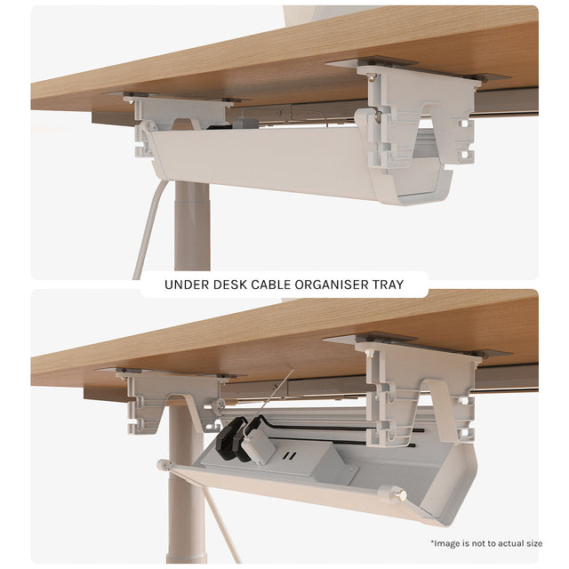 Lifespan Fitness ErgoDesk Automatic Standing Desk 1500mm (Oak) + Cable Management Tray