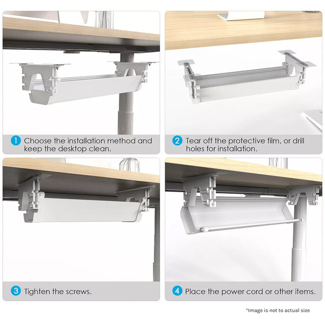 Lifespan Fitness ErgoDesk Automatic Standing Desk 1800mm (Oak) + Cable Management Tray