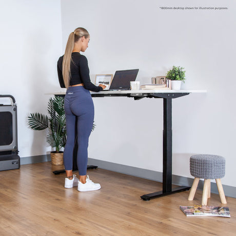 Lifespan Fitness ErgoDesk AUTO Series Automatic Standing Desk 150cm in White & Black