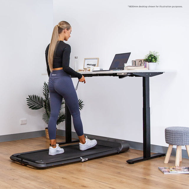 Lifespan Fitness ErgoDesk AUTO Series Automatic Standing Desk 150cm in White & Black