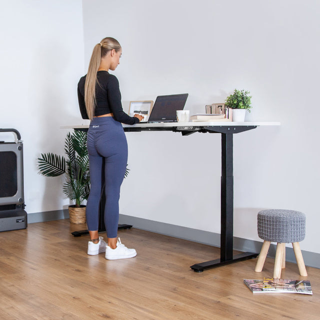 Lifespan Fitness ErgoDesk AUTO Series Automatic Standing Desk 180cm in White & Black