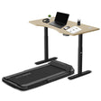 Lifespan Fitness V-FOLD Treadmill with ErgoDesk Automatic Standing Desk 1500mm in Oak/Black