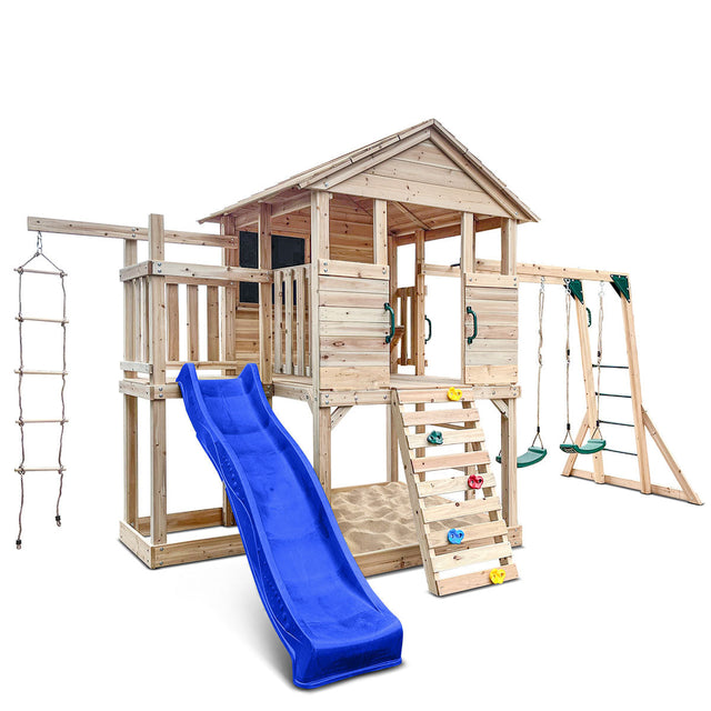 Lifespan Kids Kingston Cubby House with 2.2m Blue Slide