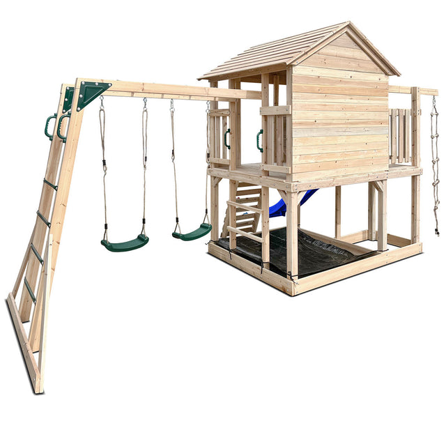 Lifespan Kids Kingston Cubby House with 2.2m Blue Slide