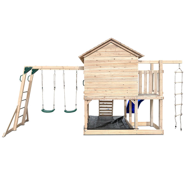 Lifespan Kids Kingston Cubby House with 2.2m Blue Slide