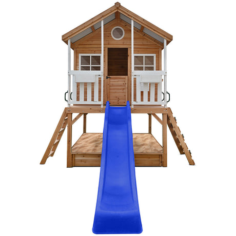 Lifespan Kids Winchester Cubby House with 1.2m Elevation Platform and 2.2m Blue Slide