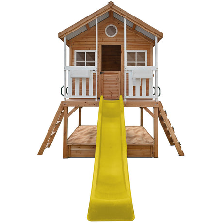 Lifespan Kids Winchester Cubby House with 1.2m Elevation Platform and 2.2m Yellow Slide