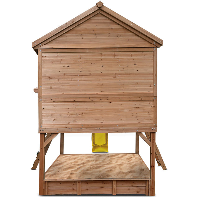 Lifespan Kids Winchester Cubby House with 1.2m Elevation Platform and 2.2m Yellow Slide