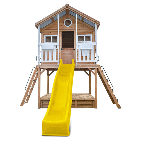 Lifespan Kids Winchester Cubby House with 1.45m Elevation Platform and 3m Yellow Slide