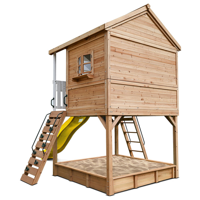 Lifespan Kids Winchester Cubby House with 1.45m Elevation Platform and 3m Yellow Slide