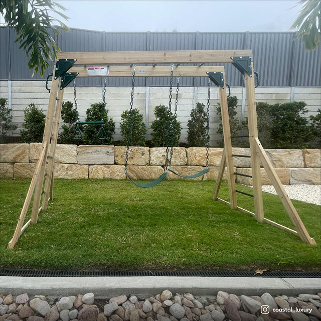 Lifespan Kids Daintree 2-in-1 Monkey Bars & Swing Set