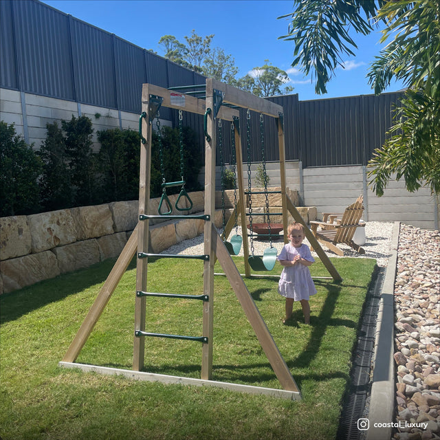 Lifespan Kids Daintree 2-in-1 Monkey Bars & Swing Set