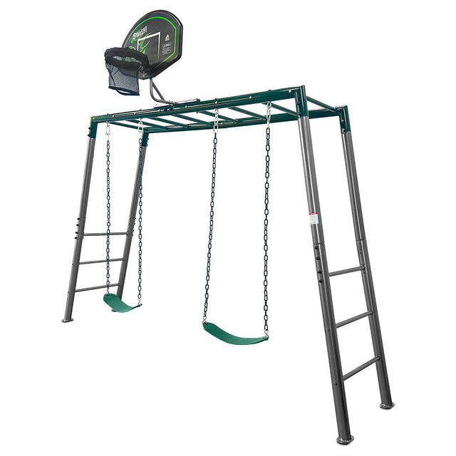 Lifespan Kids Stanley Heavy Duty Monkey Bars with Anchor Kit and Basketball Ring