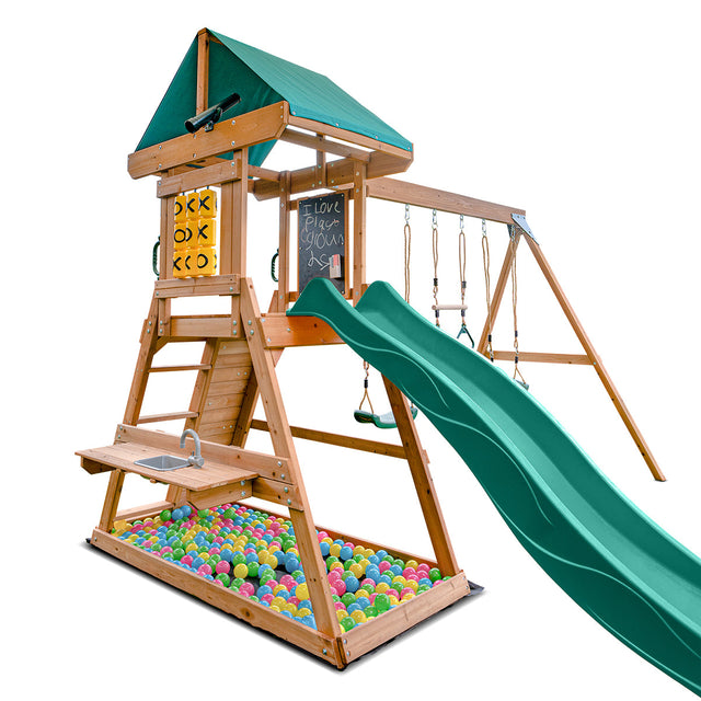 Lifespan Kids Birmingham Play Centre Set with 2.2m Green Slide