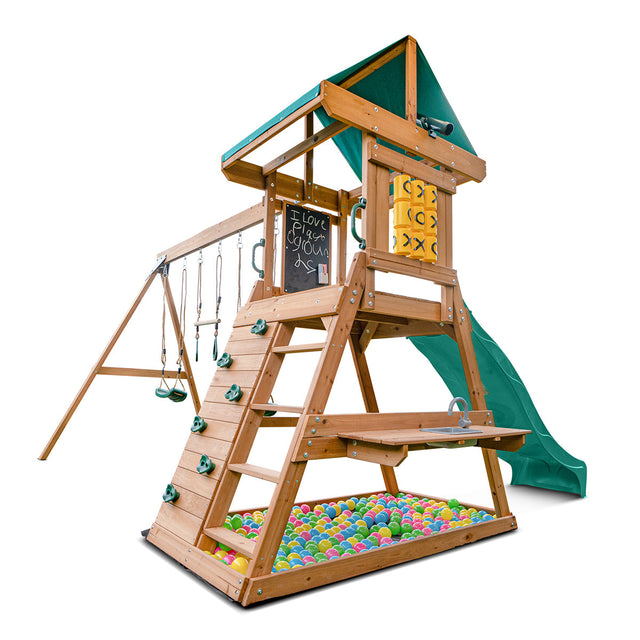 Lifespan Kids Birmingham Play Centre Set with 2.2m Green Slide