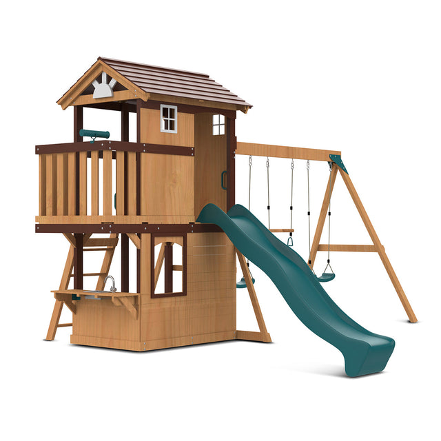 Lifespan Kids Darlington Play Centre Set with 2.2m Green Slide