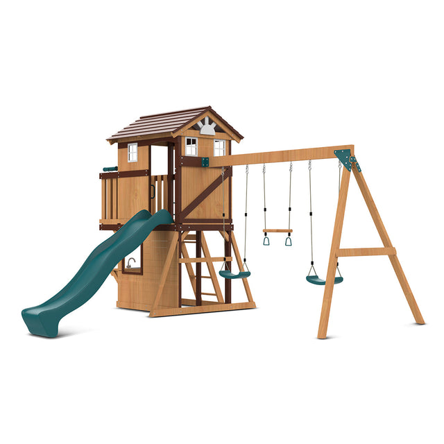 Lifespan Kids Darlington Play Centre Set with 2.2m Green Slide