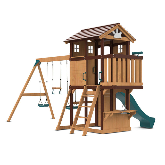 Lifespan Kids Darlington Play Centre Set with 2.2m Green Slide