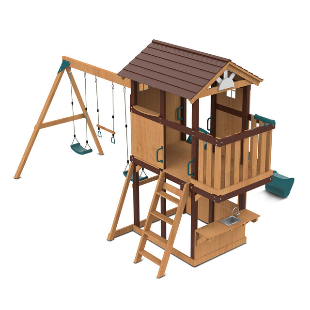 Lifespan Kids Darlington Play Centre Set with 2.2m Green Slide