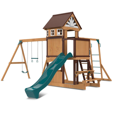 Lifespan Kids Meer Brook Play Centre Set with 2.2m Green Slide