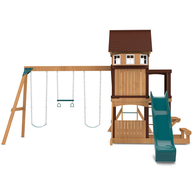 Lifespan Kids Meer Brook Play Centre Set with 2.2m Green Slide