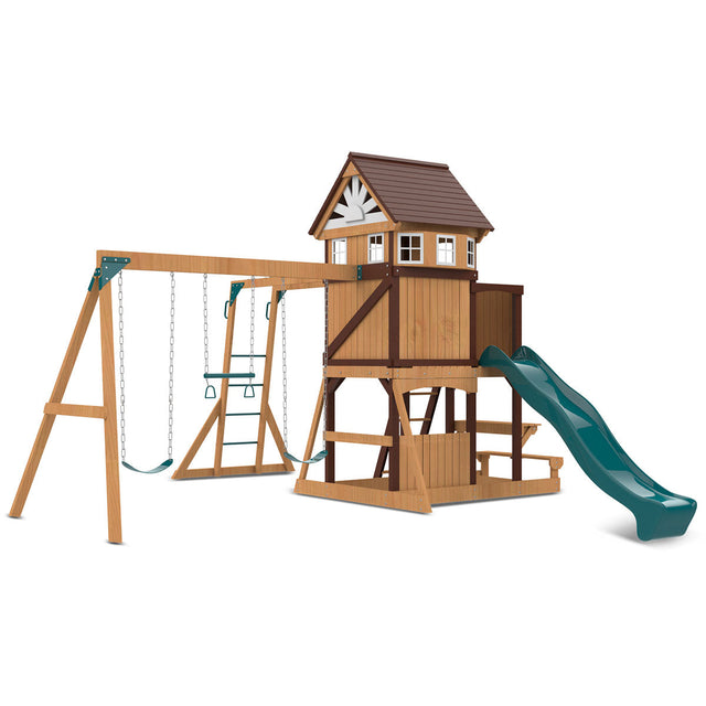 Lifespan Kids Meer Brook Play Centre Set with 2.2m Green Slide