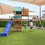 Lifespan Kids Walton Play Centre Set with 2.2m Blue Slide
